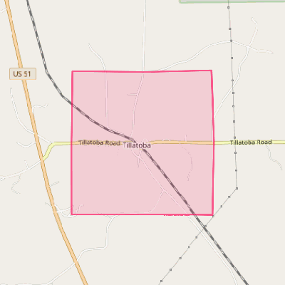 Map of Tillatoba