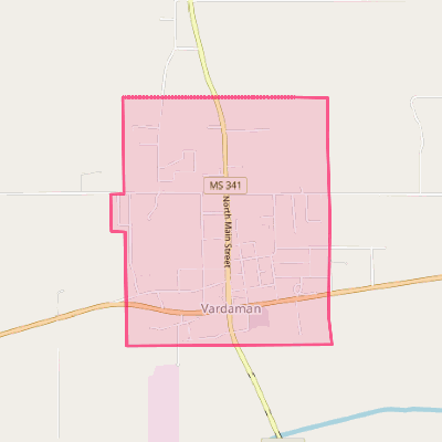 Map of Vardaman