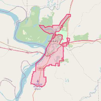 Map of Vicksburg