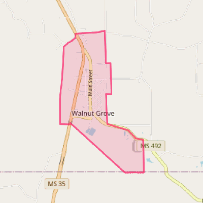 Map of Walnut Grove