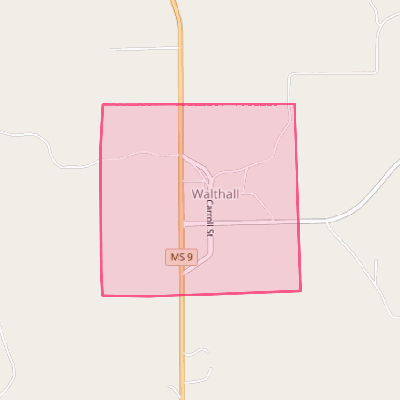 Map of Walthall