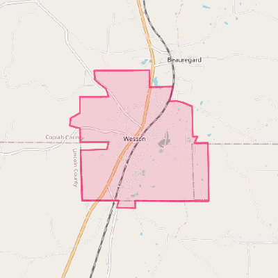 Map of Wesson