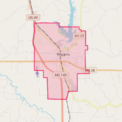 Map of Wiggins