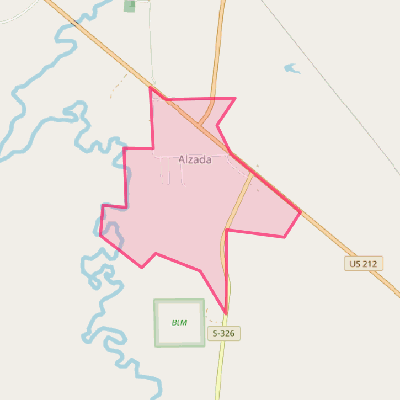 Map of Alzada