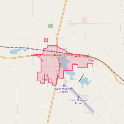 Map of Baker