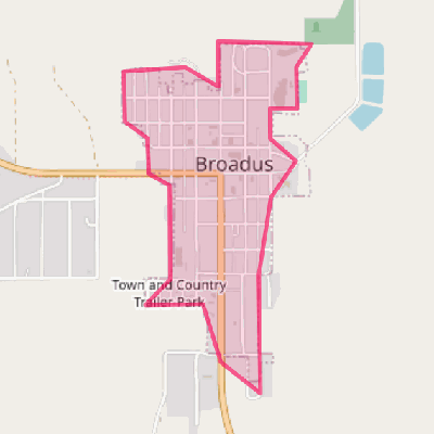 Map of Broadus