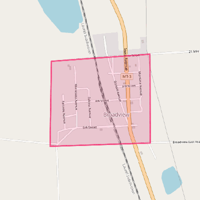 Map of Broadview