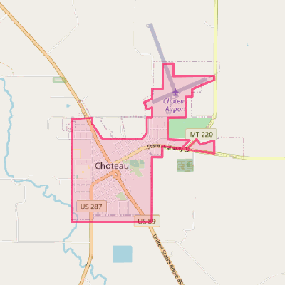 Map of Choteau