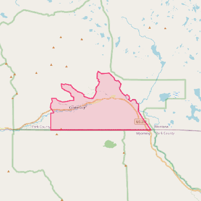 Map of Cooke City