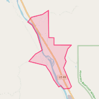 Map of Corwin Springs