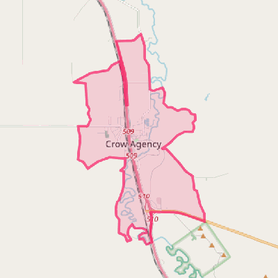 Map of Crow Agency