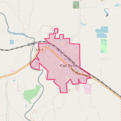 Map of Cut Bank