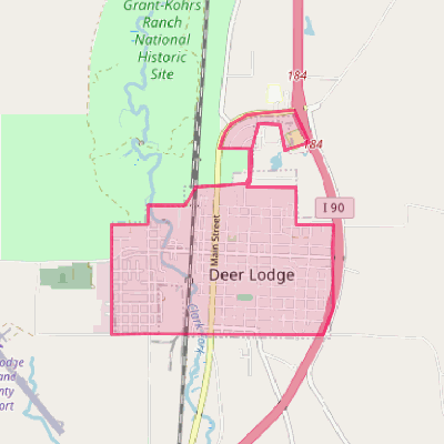 Map of Deer Lodge