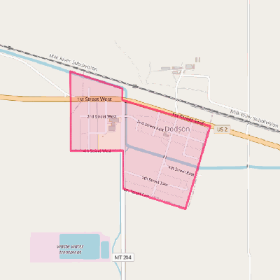 Map of Dodson