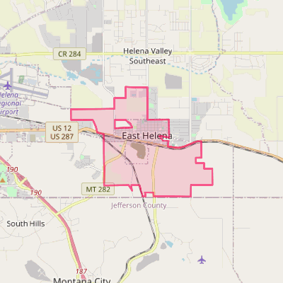 Map of East Helena
