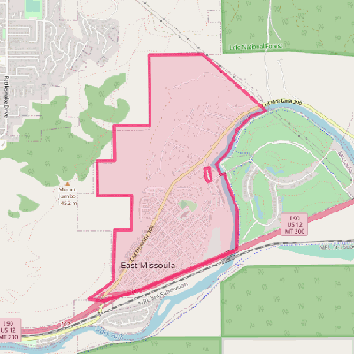 Map of East Missoula