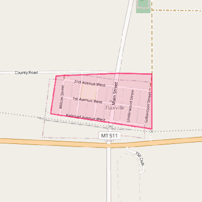 Map of Flaxville