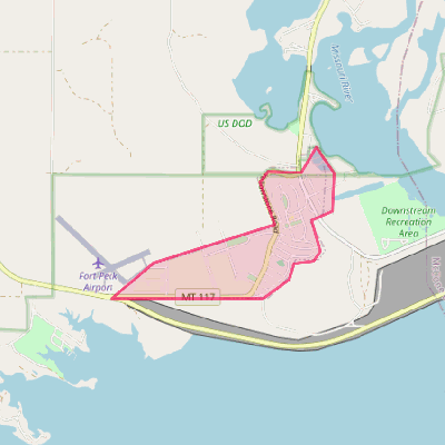 Map of Fort Peck