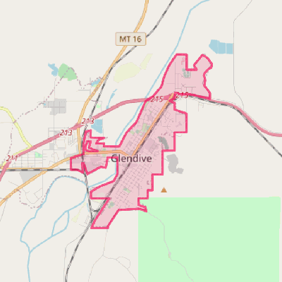 Map of Glendive