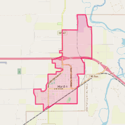 Map of Hardin