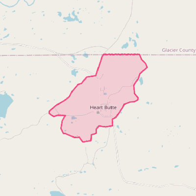 Map of Heart Butte