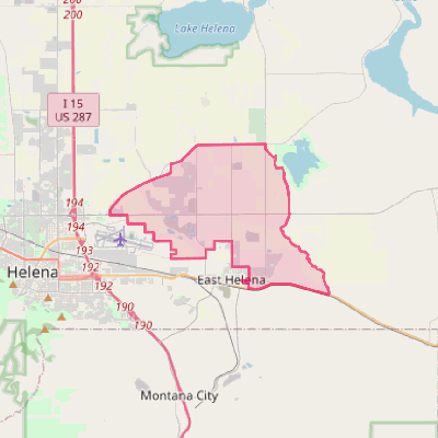 Map of Helena Valley Southeast