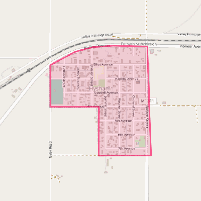 Map of Hysham