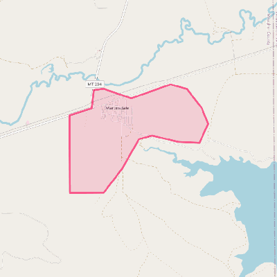 Map of Martinsdale