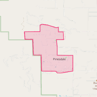 Map of Pinesdale