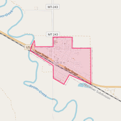 Map of Saco