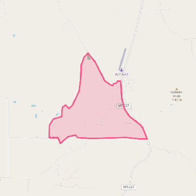 Map of Sand Coulee