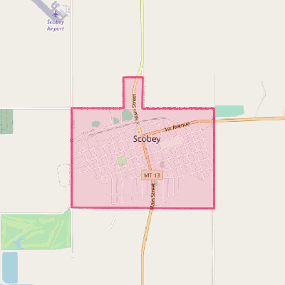 Map of Scobey