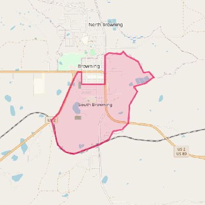 Map of South Browning