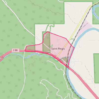 Map of St. Regis