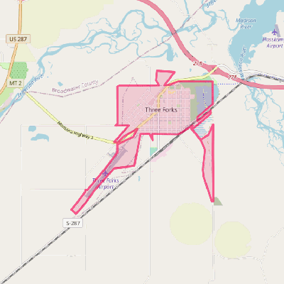 Map of Three Forks