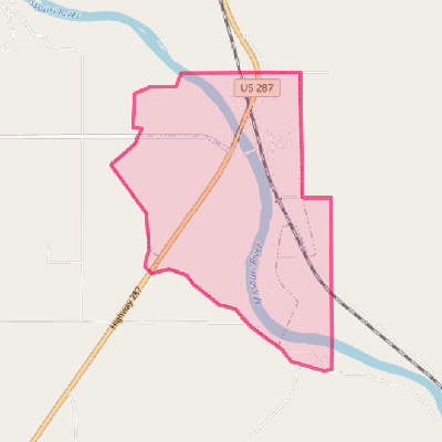 Map of Toston