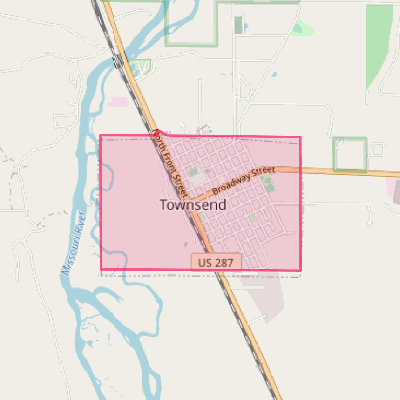 Map of Townsend