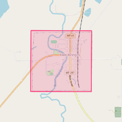 Map of Twin Bridges