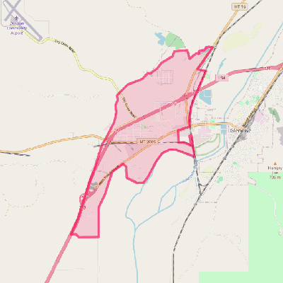 Map of West Glendive