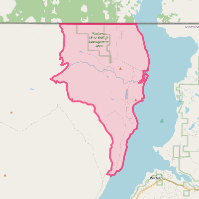 Map of West Kootenai