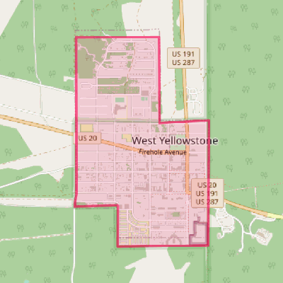 Map of West Yellowstone