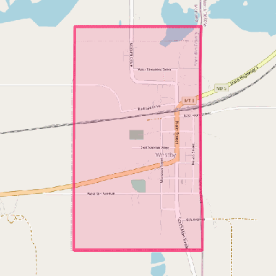 Map of Westby
