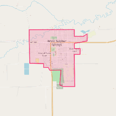 Map of White Sulphur Springs