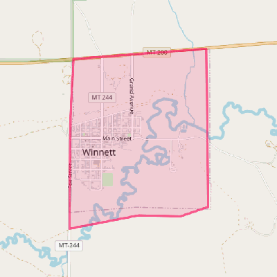 Map of Winnett