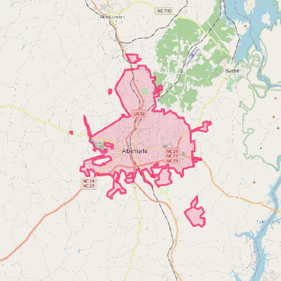 Map of Albemarle