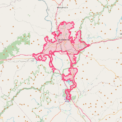 Map of Asheville