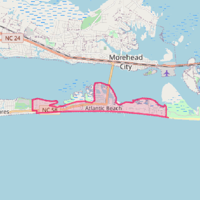 Map of Atlantic Beach