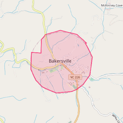 Map of Bakersville