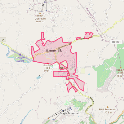 Map of Banner Elk