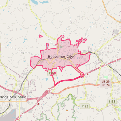 Map of Bessemer City